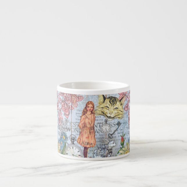Alice in Wonderland Classic Cheshire Rabbit Alice Espresso Cup (Front)