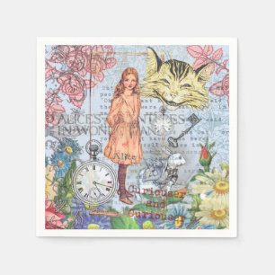 Alice in Wonderland Classic Cheshire Rabbit Alice Napkin