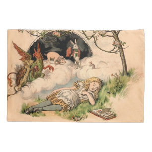 Alice in Wonderland Classic Illustrations Pillowcase