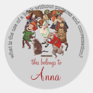 Alice in Wonderland Classic Round Sticker