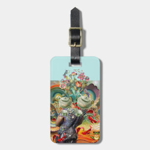 Alice in Wonderland collage, add name and contact Luggage Tag