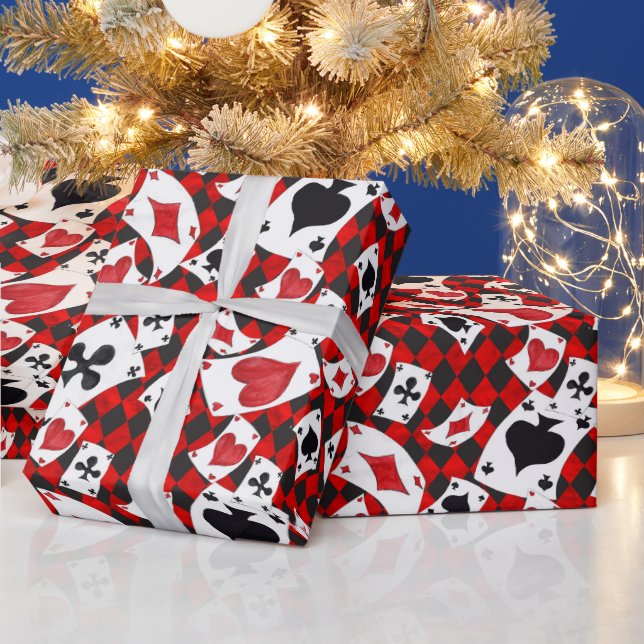 Alice in Wonderland Collage Christmas Gift Wrapping Paper (Holidays)