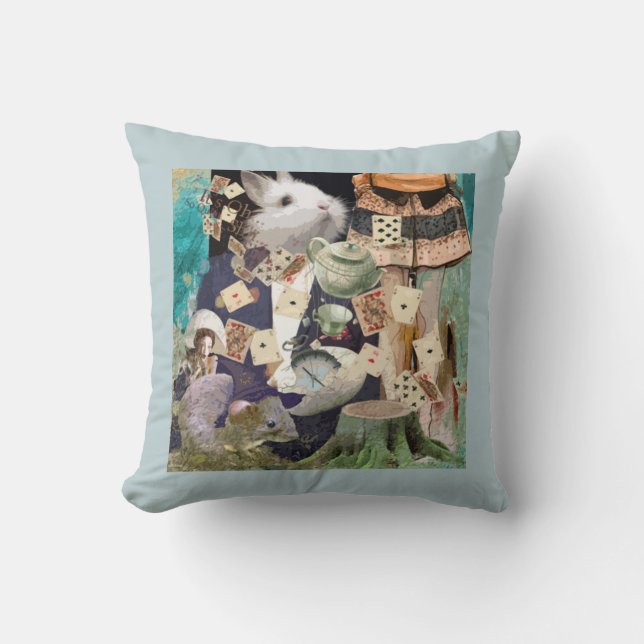 Alice in Wonderland collage Cushion (Front)