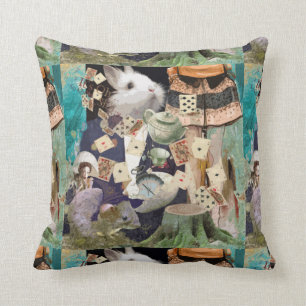 Alice in Wonderland collage Cushion