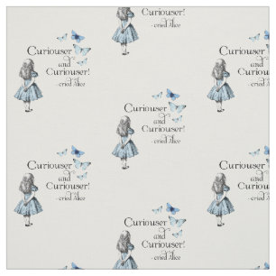 Alice in Wonderland Curiouser Butterflies Fabric