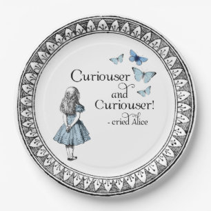 Alice in Wonderland Curiouser Butterflies Plates