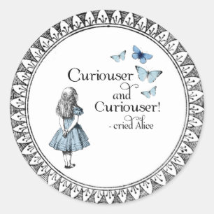 Alice in Wonderland Curiouser Butterflies Sticker
