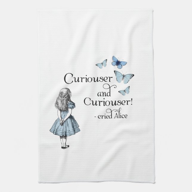 Alice in Wonderland Curiouser Butterfly Towel (Vertical)