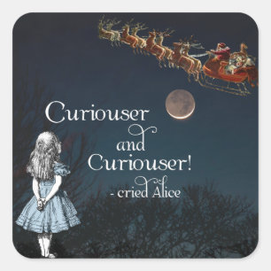 Alice in Wonderland Curiouser Christmas Stickers
