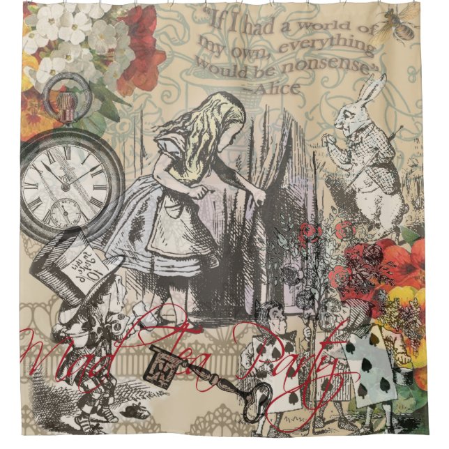 Alice in Wonderland Curtain Classic Art (Front)