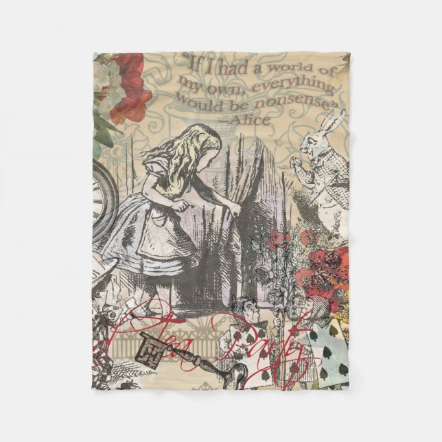Alice in Wonderland Curtain Classic Art Fleece Blanket (Front)