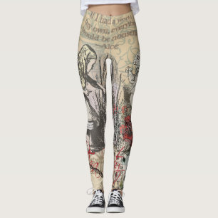 Alice in Wonderland Curtain Classic Art Leggings