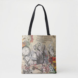 Alice in Wonderland Curtain Classic Art Tote Bag