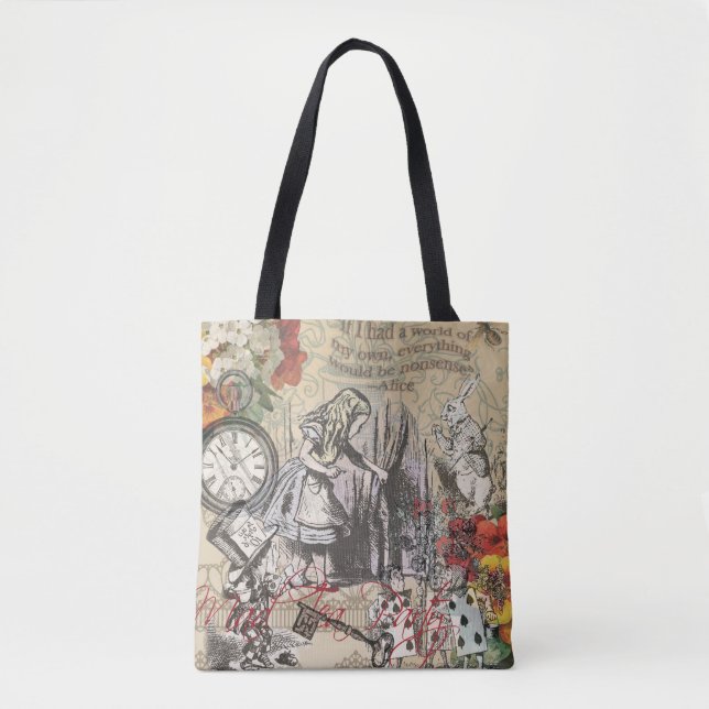 Alice in Wonderland Curtain Classic Art Tote Bag (Front)
