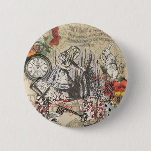 Alice in Wonderland Curtain Nonsense 6 Cm Round Badge