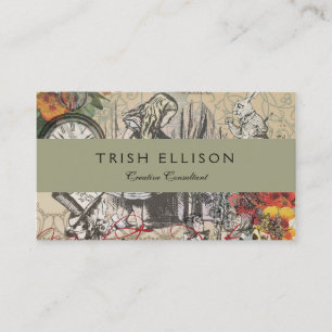 Alice in Wonderland Curtain Nonsense Business Card