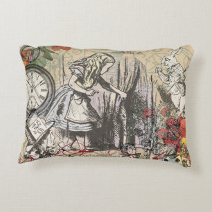 Alice in Wonderland Curtain Nonsense Decorative Cushion