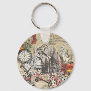 Alice in Wonderland Curtain Nonsense Key Ring