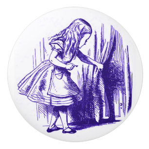 Alice in Wonderland Curtain Purple Knob