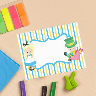Alice in Wonderland Cute Childrens Book Lover Blue Post-it Notes