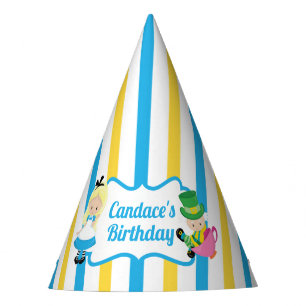 Alice in Wonderland Cute Custom Kids Book Birthday Party Hat