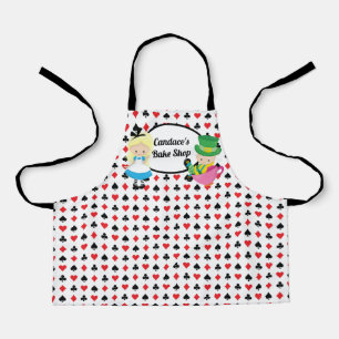 Alice in Wonderland Cute Personalised Black Red Apron