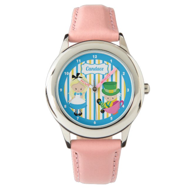 Alice in Wonderland Cute Personalised Kids Watch (Front)
