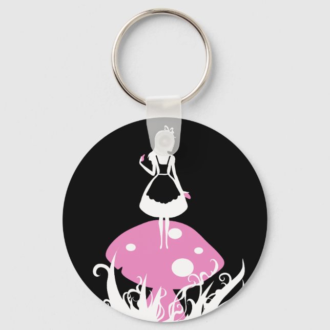 Alice in Wonderland Dark Keychan Key Ring (Front)