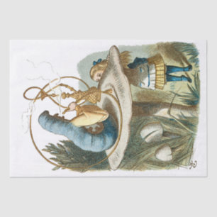 Alice in Wonderland Decoupage Decoupaging Vintage Tissue Paper