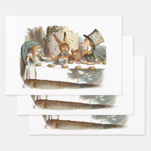 Alice in Wonderland Decoupage Decoupaging Wrapping Paper Sheet