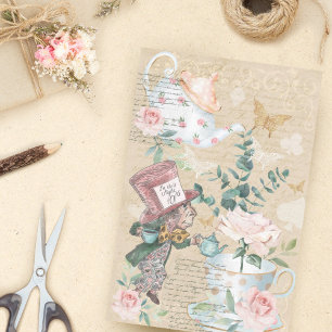 Alice In Wonderland Decoupage Mad Hatter Tissue Paper