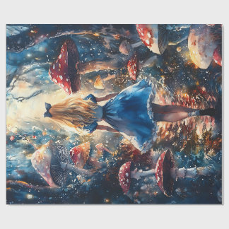 Alice in Wonderland Decoupage Wrapping Paper