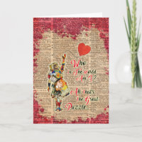 Alice in Wonderland Dictionary Art Collage Quote