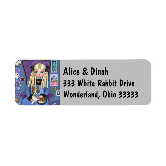 Alice in Wonderland & Dinah Cat Cute Fairy Tale (Front)
