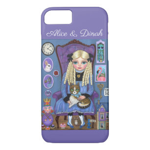 Alice in Wonderland & Dinah Cat Cute Fairy Tale Case-Mate iPhone Case
