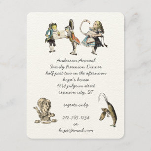 Alice In Wonderland Dinner Party  Invitation