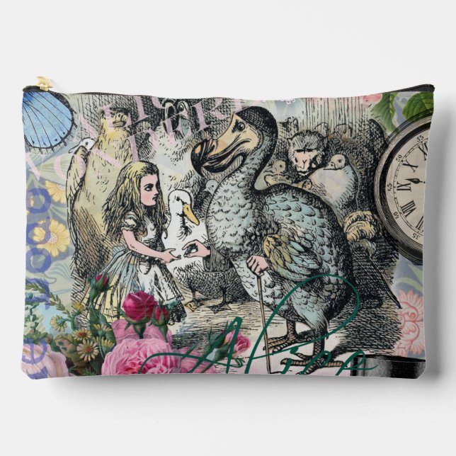 Alice in Wonderland Dodo Classic Tenniel Art Accessory Pouch (Front)