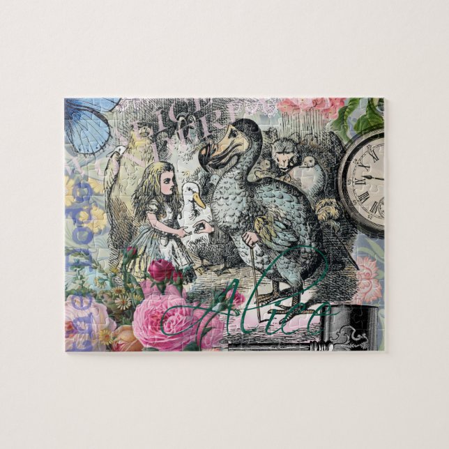 Alice in Wonderland Dodo Classic Tenniel Art Jigsaw Puzzle (Horizontal)