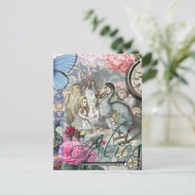 Alice in Wonderland Dodo Classic Tenniel Art Postcard (Standing Front)