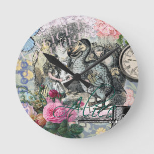 Alice in Wonderland Dodo Classic Tenniel Art Round Clock