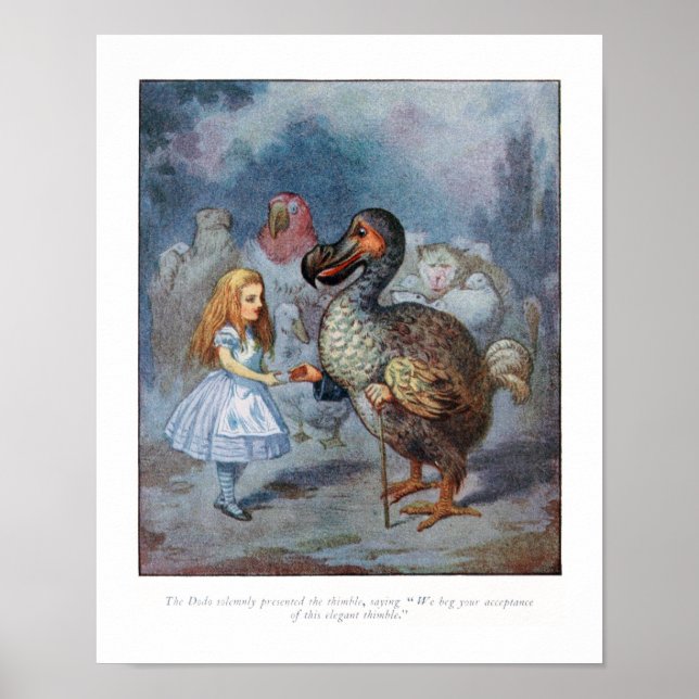 Alice in Wonderland Dodo Tenniel Print Poster (Front)