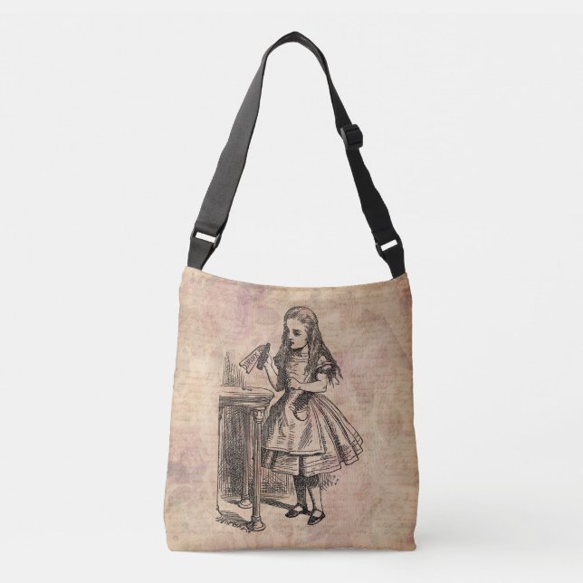 Alice in Wonderland Drink Me Bottle Crossbody Bag (Front)