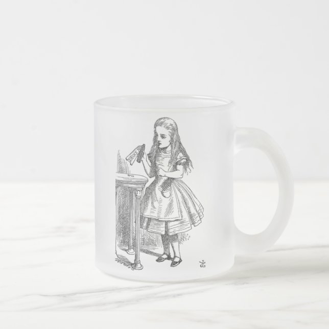 Alice in Wonderland Drink Me frosted coffee mug (Right)
