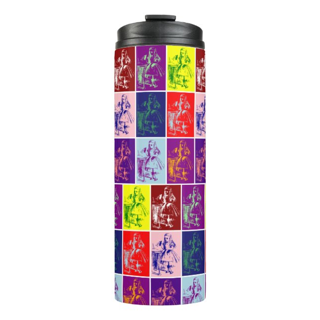 Alice in Wonderland Drink Me Pop Art Thermal Tumbler (Front)