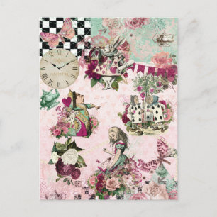 Alice in Wonderland Elegant Postcard