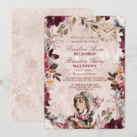 Alice in Wonderland Elegant Vintage Border Wedding