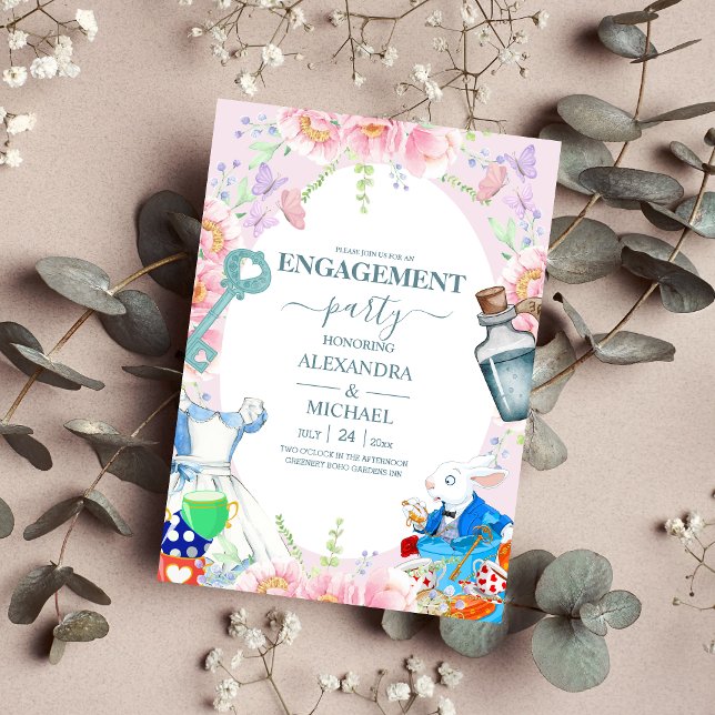 Alice in Wonderland Engagement Party Invitation (Creator Uploaded)