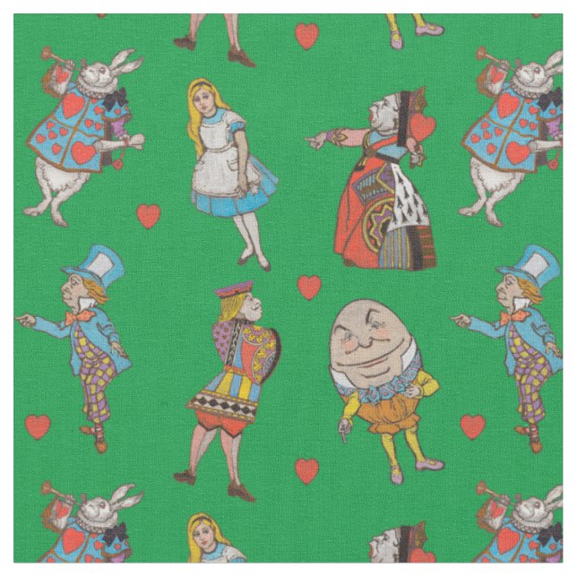 Alice in Wonderland Fabric (Close Up)