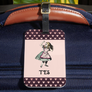 Alice in Wonderland Fairy Tale Monogram Luggage Tag