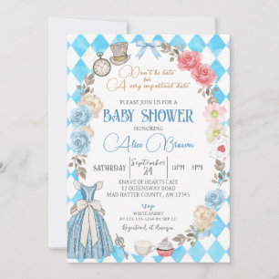 Alice in Wonderland, Fairytale Baby Shower Invitation